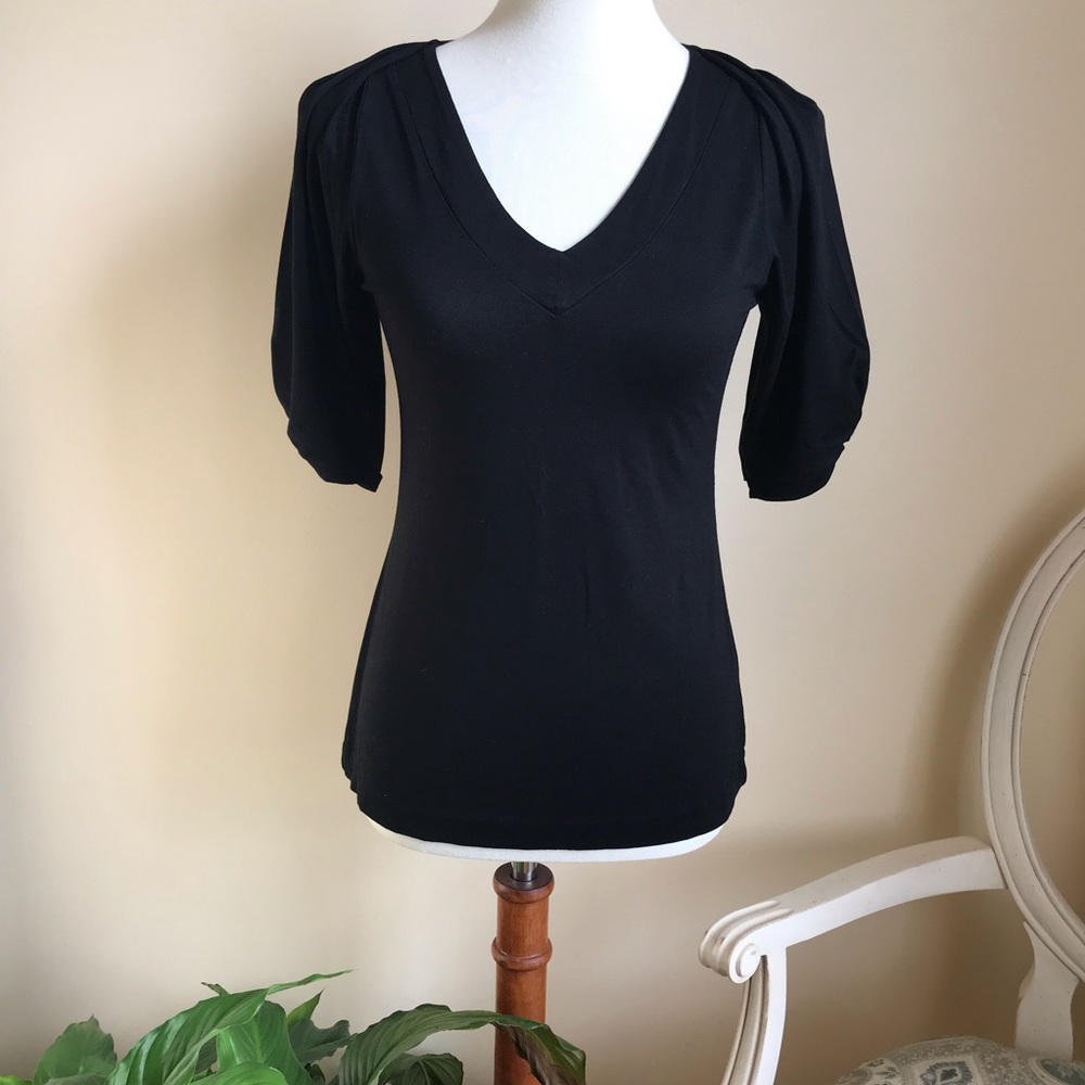 Banana Republic Black V-Neck Top